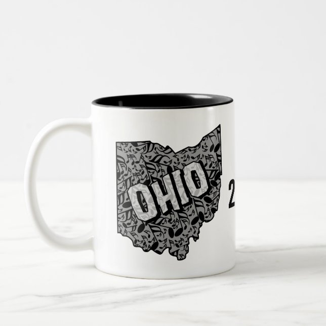 Tasse 2 Couleurs Notes musicales de l'Ohio (Gauche)