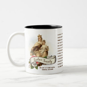 Tasse 2 Couleurs Notre Dame du Mont Carmel Prière Jésus Scapulaire