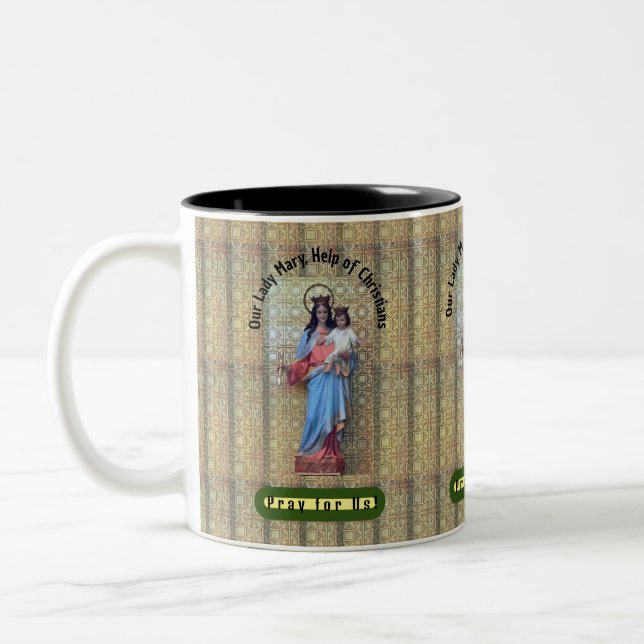 Tasse 2 Couleurs Notre-Dame Marie, Aide des chrétiens (Gauche)