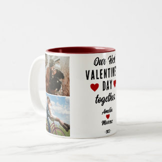 Tasse 2 Couleurs Notre première Saint Valentin Ensemble Coeur 2 Pho