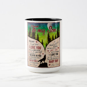 Tasse 2 Couleurs N'Oubliez Jamais Que Je T'Aime - Wolf Papa À Son F