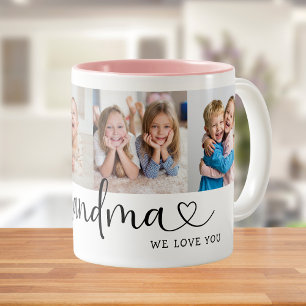Tasse 2 Couleurs Nous aimons grand-mère Script 4 Photo Moderne