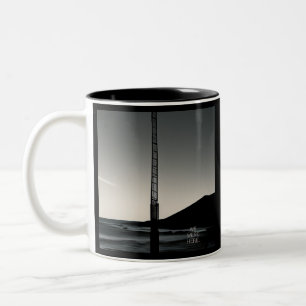 Tasse 2 Couleurs Nous étions ici avec titre noir deux tons muet