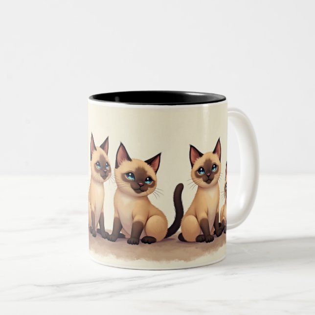 Tasse 2 Couleurs Nous sommes siamois (Devant droit)