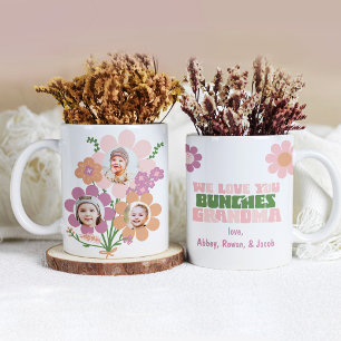 Tasse 2 Couleurs Nous Vous Aimons Bunches Grand-Mère Cadeau Photo M
