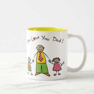 Tasse 2 Couleurs Nous vous aimons fête des pères heureuse de
