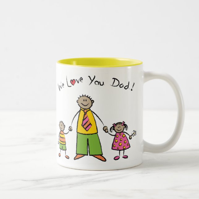 Tasse 2 Couleurs Nous vous aimons fête des pères heureuse de (Droit)
