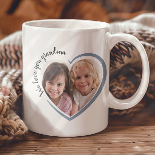 Tasse 2 Couleurs Nous vous aimons Grand-mère Coeur photo