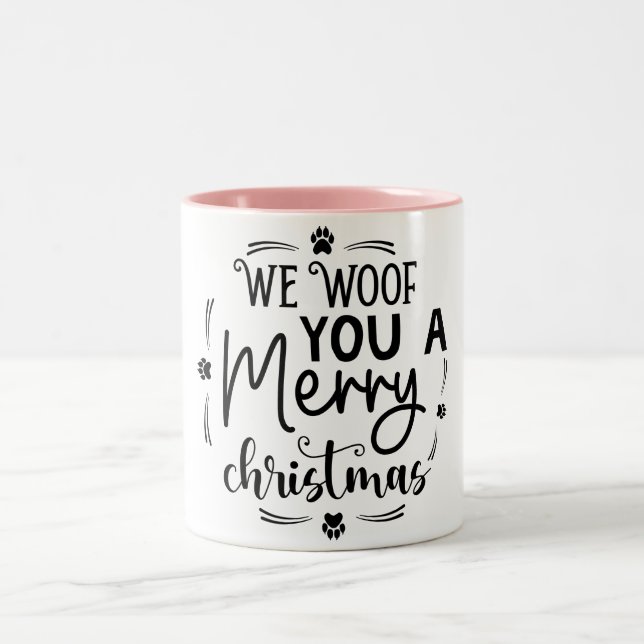 Tasse 2 Couleurs nous vous louons un joyeux noël (Centre)