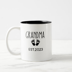 Tasse 2 Couleurs Nouveau cadeau GrandMa, Faire-part de grossesse, n