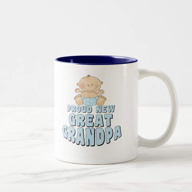 Tasse 2 Couleurs NOUVEAU grand garçon FIER de grand-papa (Droit)