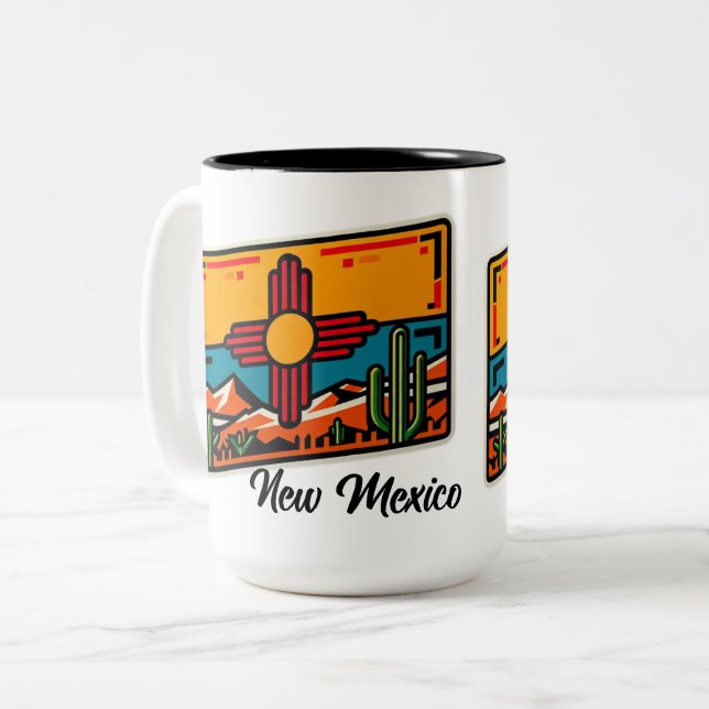 Tasse 2 Couleurs Nouveau-Mexique (Devant gauche)