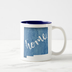 Tasse 2 Couleurs Nouveau Mexique Accueil Bois Grain