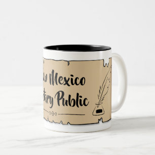 Tasse 2 Couleurs Nouveau-Mexique Notaire Public Soll Feather Quathe