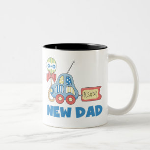 Tasse 2 Couleurs Nouveau papa de voiture c'est un garçon