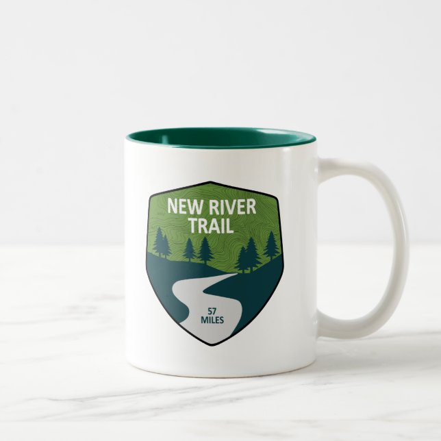 Tasse 2 Couleurs Nouveau sentier fluvial (Droit)
