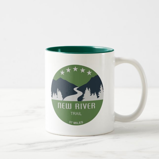 Tasse 2 Couleurs Nouveau sentier fluvial (Droit)