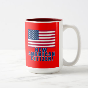 Tasse 2 Couleurs Nouveaux cadeaux et T-shirts américains de citoyen