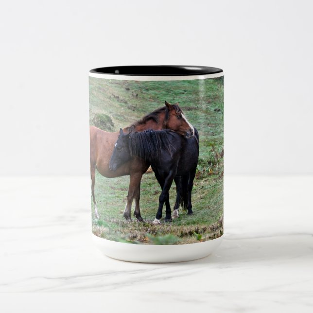 Tasse 2 Couleurs Nouveaux Ponies Forestières de Hampshire Angleterr (Centre)
