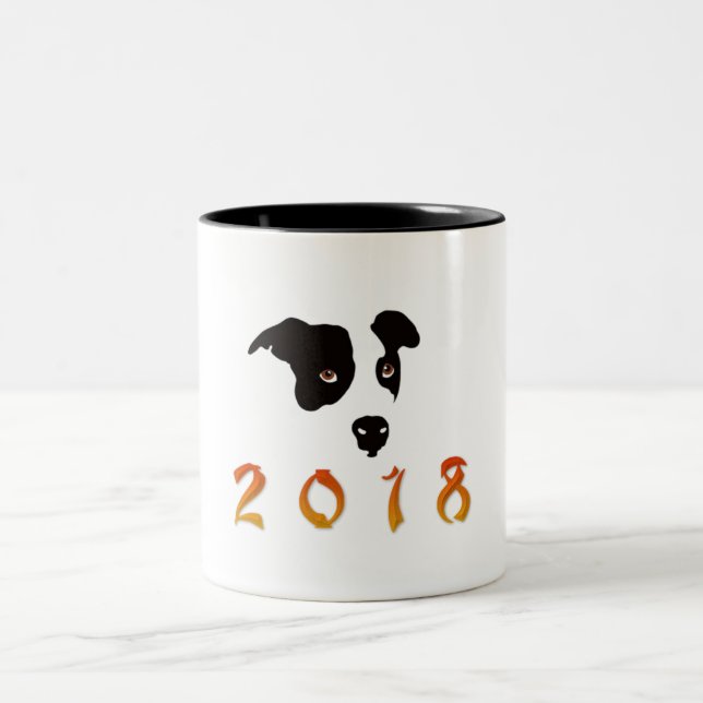 Tasse 2 Couleurs Nouvel An chinois 2018 (Centre)