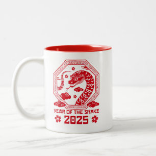 Tasse 2 Couleurs Nouvel An chinois 2025 Année du serpent