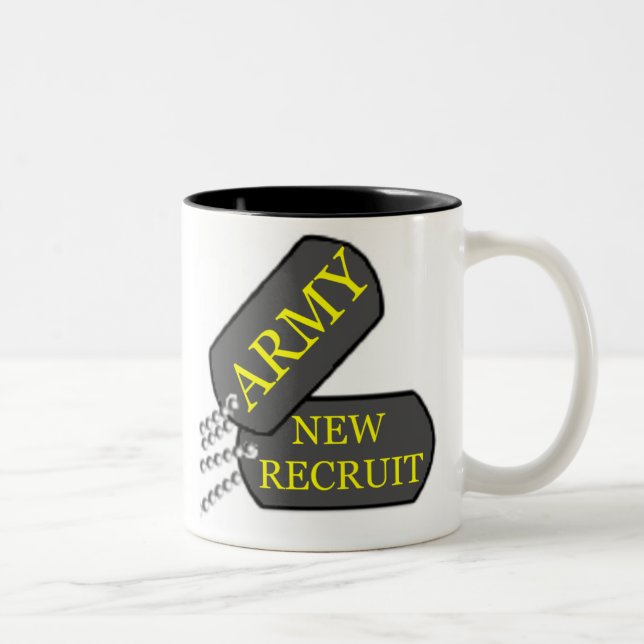 Tasse 2 Couleurs Nouvelle recrue d'armée (Droit)