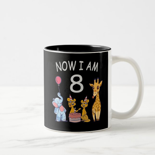 Tasse 2 Couleurs Now I, 8 ans d'âge huit (Droit)