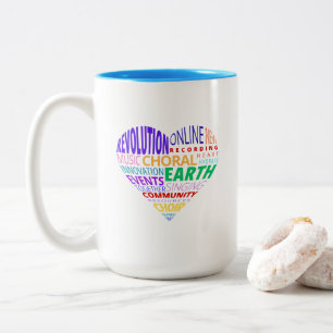 Tasse 2 Couleurs Nuage de mots du Chœur de la Terre