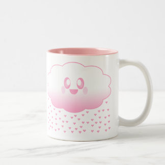 TASSE 2 COULEURS NUAGE MIGNON PLUIE DE CŒURS AMOUR DOUX