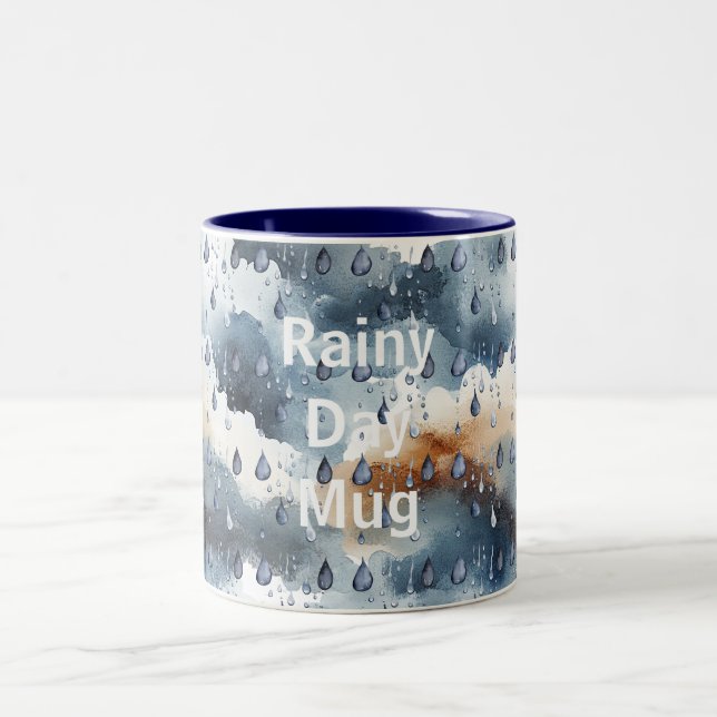 Tasse 2 Couleurs Nuages Bleus Jour de Pluie  (Centre)