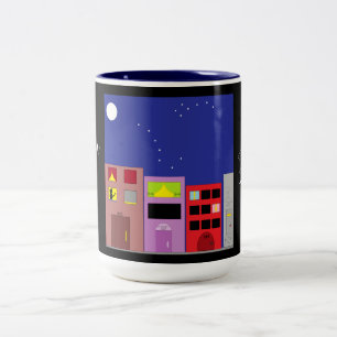 Tasse 2 Couleurs Nuit dans la ville :