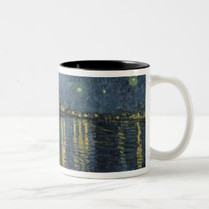 Tasse 2 Couleurs Nuit étoilée de Vincent van Gogh au-dessus du