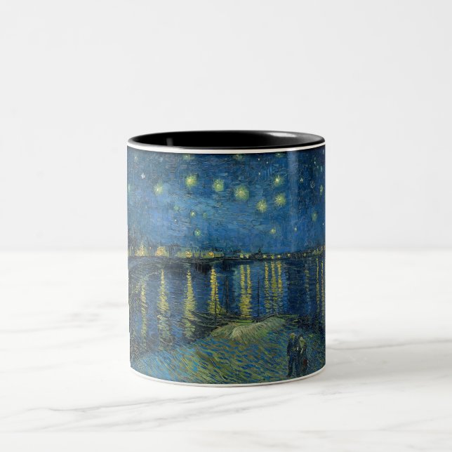 Tasse 2 Couleurs Nuit étoilée sur le Rhône (par van Gogh) (Centre)