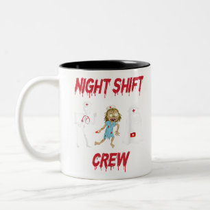 Tasse 2 Couleurs Nuit Infirmière Shift Crew Ghost Skeleton Zombie F
