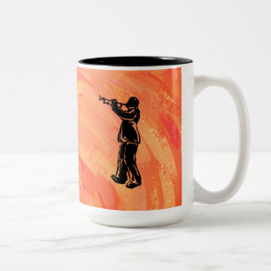 Tasse 2 Couleurs Nuits de boogie new-yorkaises Trompette Orange