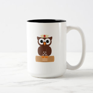 Tasse 2 Couleurs Nurse Owl (avec bandaid)