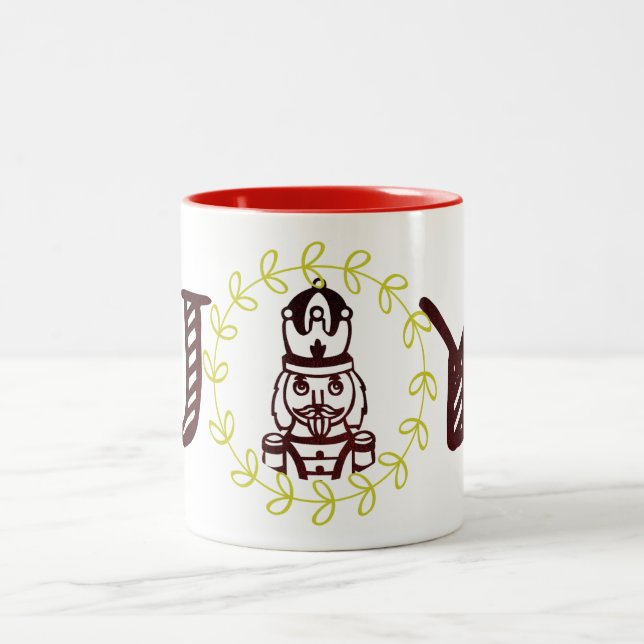 Tasse 2 Couleurs Nutcracker Holiday Joyeux Noël (Centre)