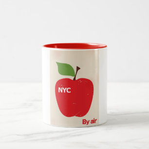 Tasse 2 Couleurs NYC par avion