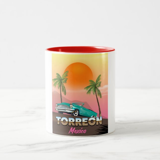 Tasse 2 Couleurs Oaxaca affiche de voyage au Mexique (Centre)