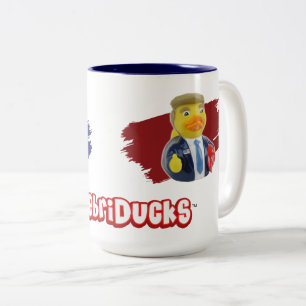 Tasse 2 Couleurs Obama Trump s'en prend aux canards en caoutchouc