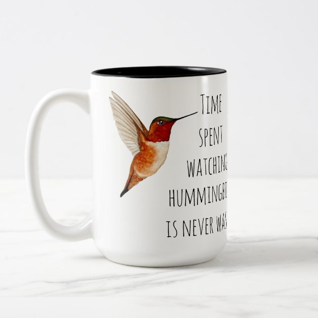 Tasse 2 Couleurs Observer les colibris (Gauche)