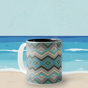 Tasse 2 Couleurs Ocean Waves Zig Zags & Stripes