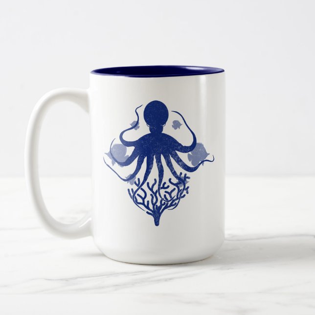 Tasse 2 Couleurs octopus (Gauche)
