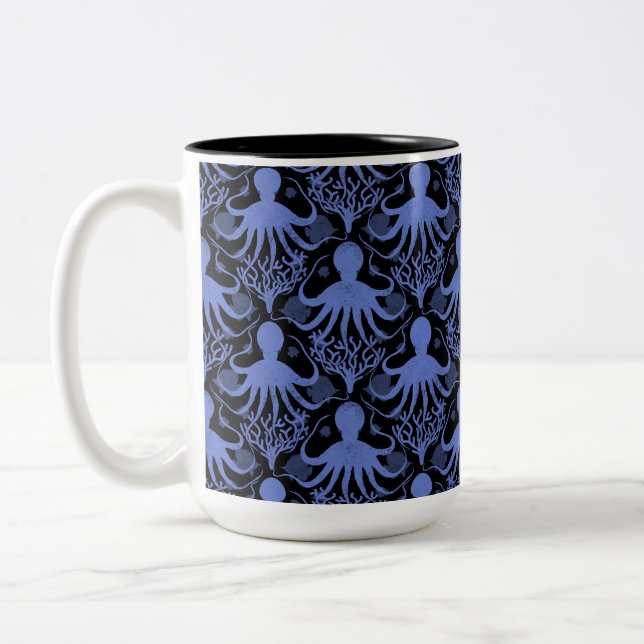 Tasse 2 Couleurs Octopus (dark background) (Gauche)