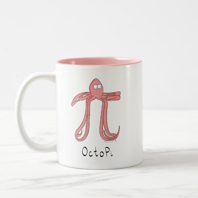 Tasse 2 Couleurs Octopus Pi Symbole Math Enseignant Funny (Gauche)