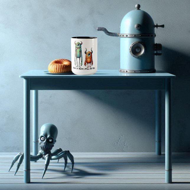 Tasse 2 Couleurs Odeurs Nos Pieds Monster Buddies Personnalisé (Coffee time.)