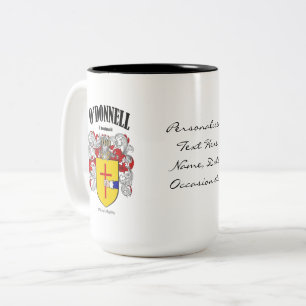 Tasse 2 Couleurs O'Donnell Family Crest, Traduction & Signification