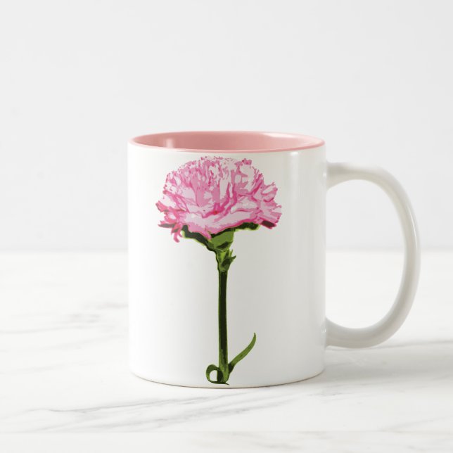 Tasse 2 Couleurs Oeillet rose (Droit)