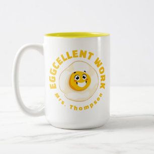 Tasse 2 Couleurs OEuf de mignonne de travail Eggcellé Retour à l'éc