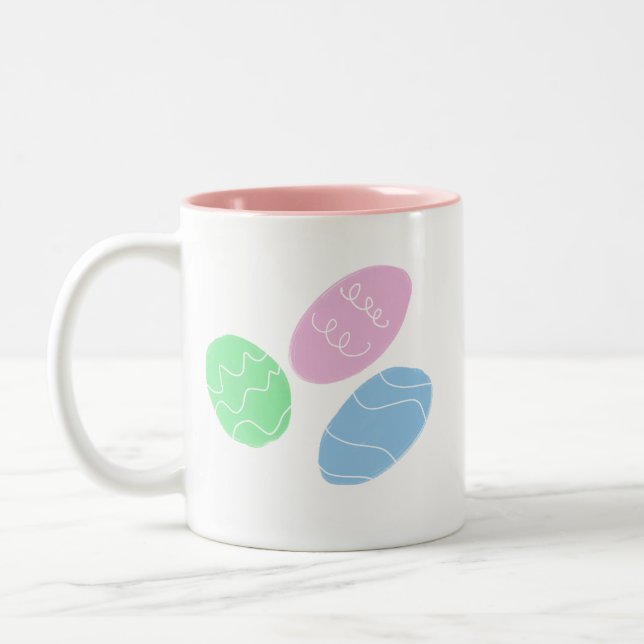 Tasse 2 Couleurs Œufs de Pâques Art  (Gauche)